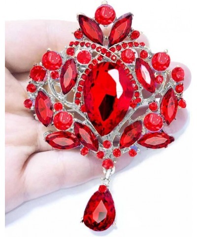 4Pcs Brooch Lot with Large Big Size Rhinestone Crystal Fashion Jewelry n $12.36 Brooches & Pins