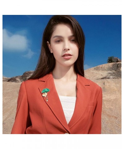 Women Brooches Ginkgo Leaves Imitation Crystal Colourful Women Brooch Pin High-end Brooch Sweater Jacket with Accessories Bro...