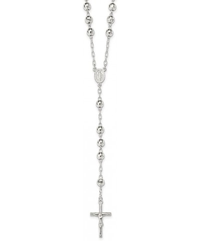 925 Sterling Silver Rosary Chain Necklace Pendant Charm Religious Fine Jewelry For Women Gifts For Her $82.10 Necklaces