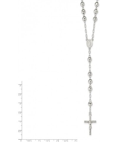 925 Sterling Silver Rosary Chain Necklace Pendant Charm Religious Fine Jewelry For Women Gifts For Her $82.10 Necklaces