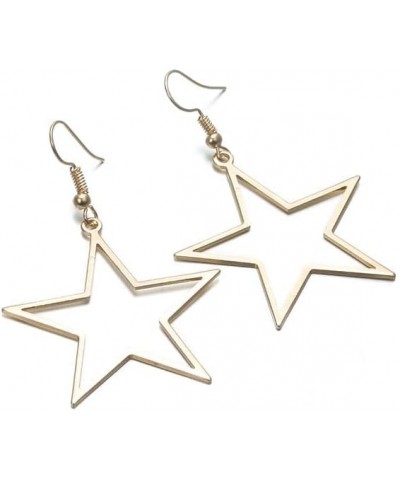 Simple Star Earrings for Women, Hollow Star Dangle Drop Earrings Gold $6.83 Earrings