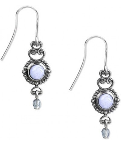 Blue Lace Agate Earrings One Size $17.27 Earrings