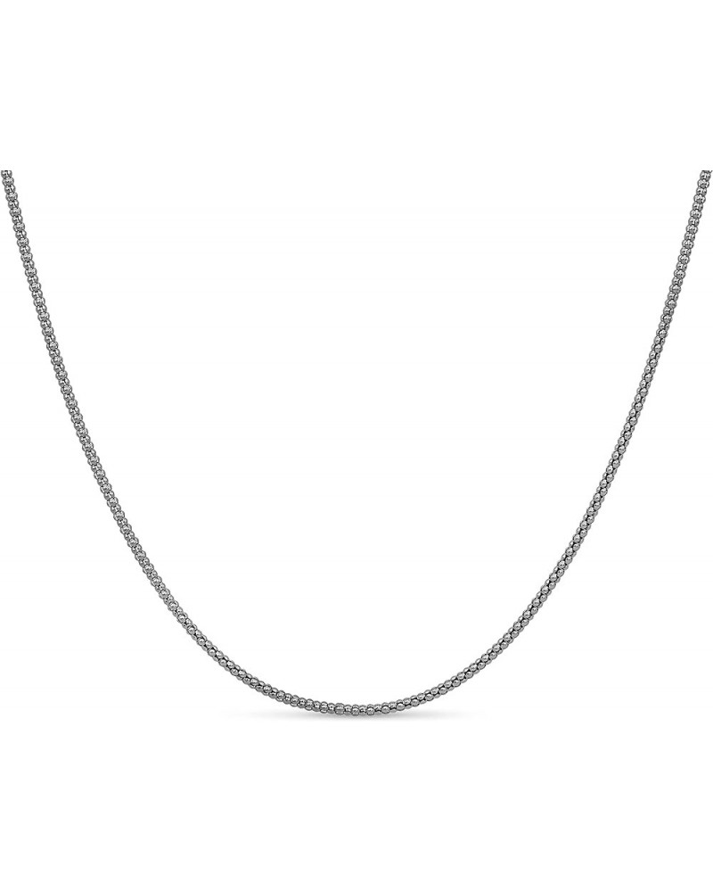 Sterling Silver 925 Popcorn Chain 2mm Made in Italy 30" Inch 30 Inches $13.33 Necklaces