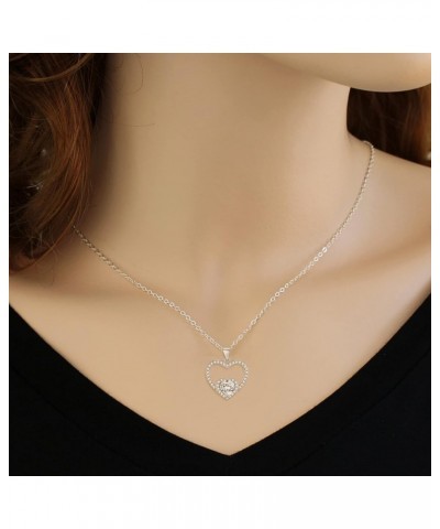 Boss Gifts for Women Christmas, Gift for Boss Female, Silver Heart Necklaces for Women Boss, FLN06A $6.62 Necklaces