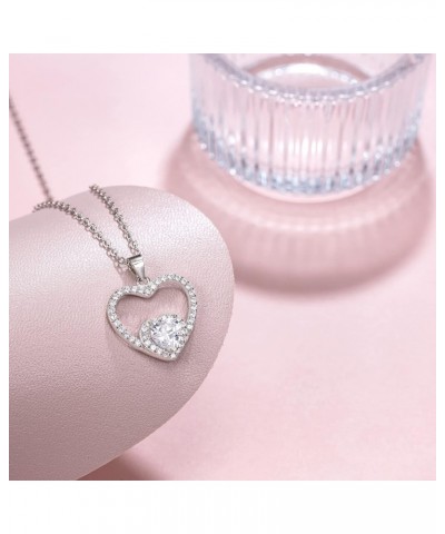 Boss Gifts for Women Christmas, Gift for Boss Female, Silver Heart Necklaces for Women Boss, FLN06A $6.62 Necklaces