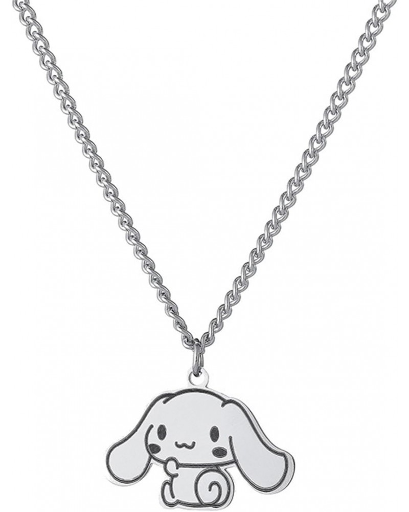 Cute Dog Pendant Necklace - Stainless Steel Cartoon Jewelry for Women and Girls Gift $5.61 Necklaces