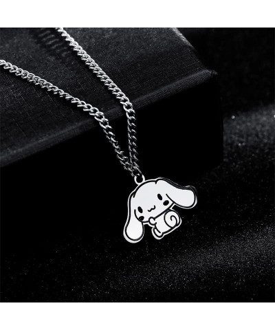 Cute Dog Pendant Necklace - Stainless Steel Cartoon Jewelry for Women and Girls Gift $5.61 Necklaces