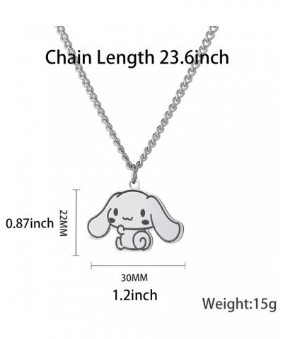 Cute Dog Pendant Necklace - Stainless Steel Cartoon Jewelry for Women and Girls Gift $5.61 Necklaces