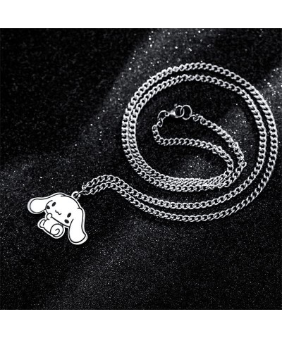 Cute Dog Pendant Necklace - Stainless Steel Cartoon Jewelry for Women and Girls Gift $5.61 Necklaces