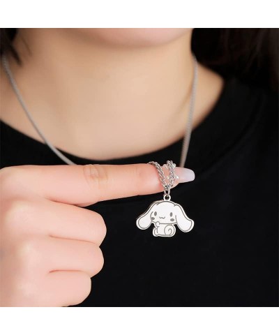 Cute Dog Pendant Necklace - Stainless Steel Cartoon Jewelry for Women and Girls Gift $5.61 Necklaces