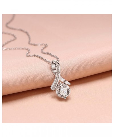 925 Sterling Silver Love Knot Necklace for Women with Cubic Zirconia for Mom Daugter Sister Boyfriend's Mom on Wedding Christ...