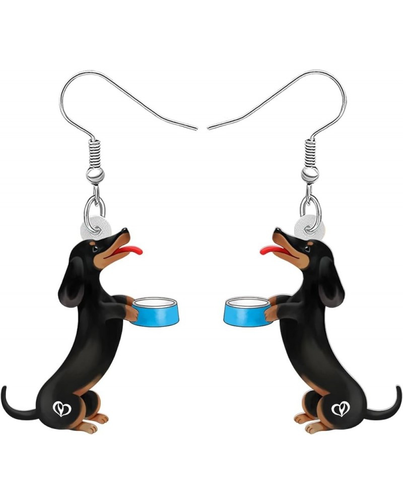 Acrylic Dangle Dachshund Dog Earrings Funny Design Lovely Gift For Girl Women By The Dove $7.69 Earrings