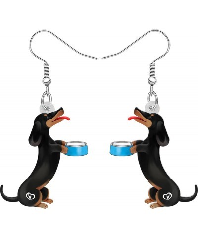 Acrylic Dangle Dachshund Dog Earrings Funny Design Lovely Gift For Girl Women By The Dove $7.69 Earrings