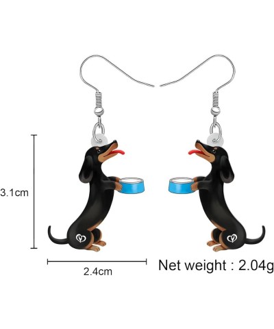 Acrylic Dangle Dachshund Dog Earrings Funny Design Lovely Gift For Girl Women By The Dove $7.69 Earrings