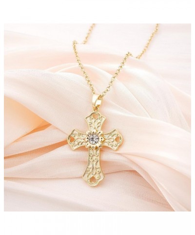 Cross Necklace for Women 14K Gold Plated Necklace Dainty Layered Necklaces Everyday Jewelry for Women and Girls Style-I $8.50...