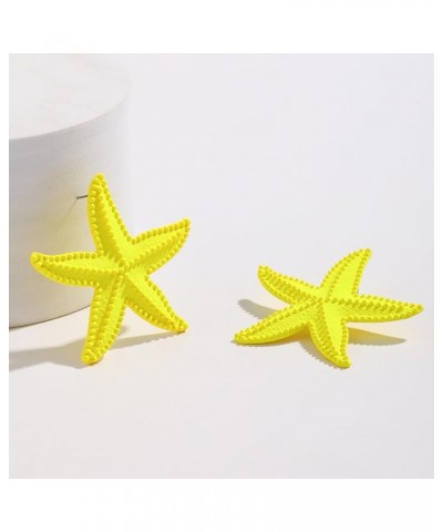 Starfish Gold Earrings for Women, 14k Gold Plated Star Statement Dainty Hypoallergenic Piercing Stud for Christmas Girls Birt...