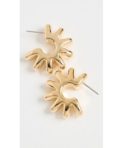 Women's Gear Hoops Gold $41.20 Earrings