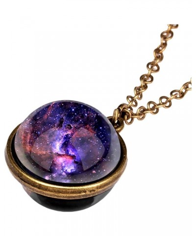 Glow Planet Dome Double Dark System Glass Galaxy Sided In Pendant Necklace The Necklaces Pendants Fashion Personality Design ...