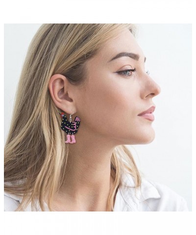 Cute Animal Snake Bite Earrings for Girls Flamingo Earrings for Women Colorful 3D Dinosaur Chicken Cat Earrings Green Peacock...