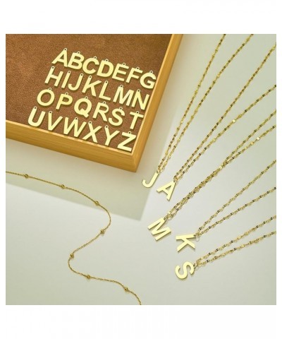 Gold Layer Necklace for Women Initial Necklaces for Women Letter Choker Satellite Chain Necklace Gifts for Women Teen Girls 1...