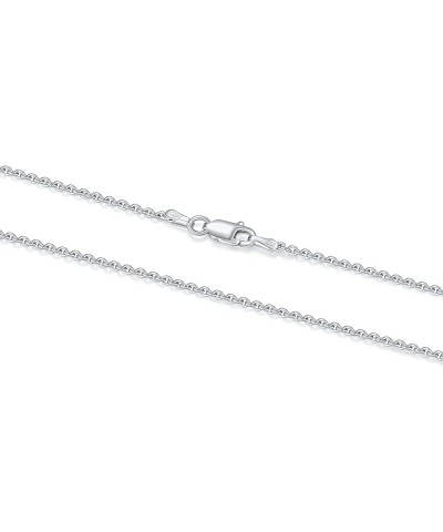 925 Sterling Silver Necklace For Women - 925 Sterling Silver Cable Chain - hypoallergenic Necklace Rhodium Plated Over Sterli...