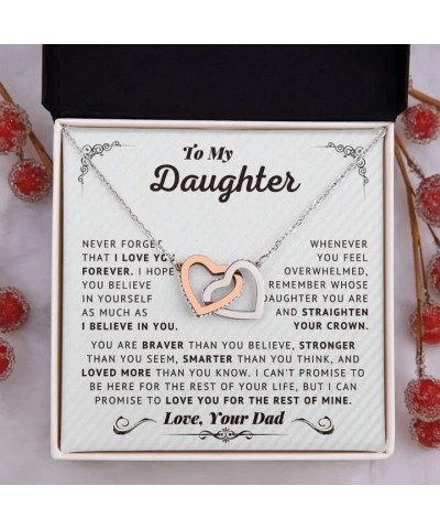 Daughter Gifts From Dad - To My Daughter Necklace From Dad, Believe In Yourself Love Knot Necklace Gifts For Daughter On Birt...