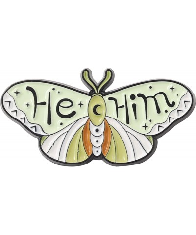 Colorful Butterfly Moth Enamel Pin Pronoun Her Him They Them Brooches for Women Lapel Pins Jewelry Gifts-Style 5 $7.79 Brooch...