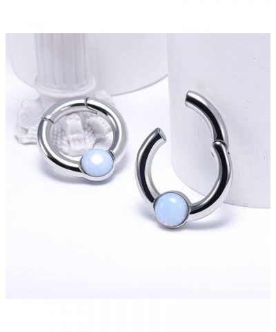 2PCS Ear Hanger For Stretching Ears Opal Beads 2g 0g Ear Expander Dangle Gauge Piercings For Women Men 1 Silver-2g $16.42 Bod...