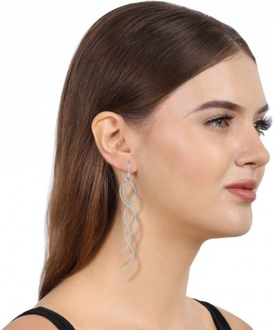 Sterling Silver Jewelry Waterfall Earrings for Women and Girls… Rhodium Plating $13.43 Earrings