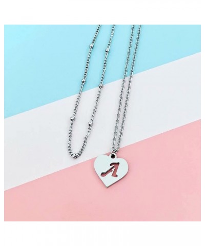 Initial Necklaces for Women, Love Heart Shape Letter Necklace Layered Personalized Stainless steel Necklaces for Women Teen G...