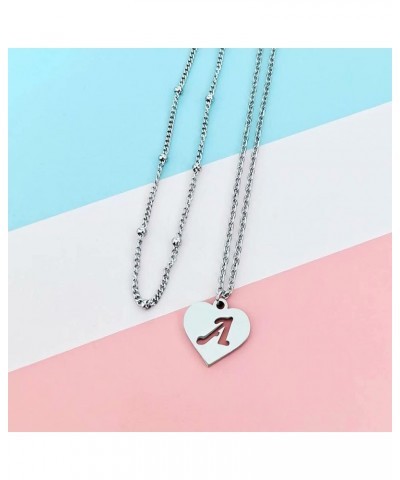 Initial Necklaces for Women, Love Heart Shape Letter Necklace Layered Personalized Stainless steel Necklaces for Women Teen G...