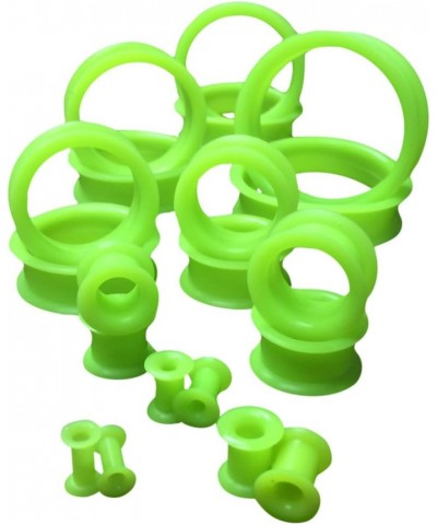 PAIR of Green Soft Silicone Ear Tunnels Plugs - up to size 50mm! 1" (26mm) $9.54 Body Jewelry