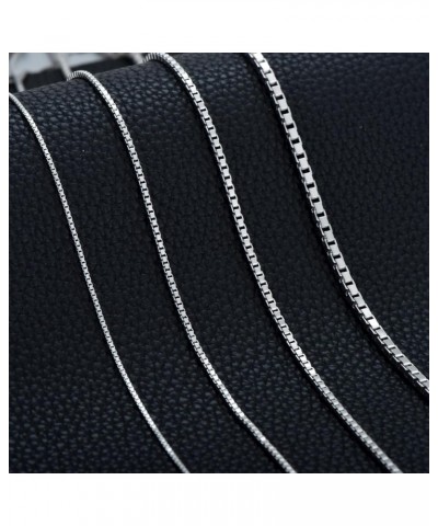 Authentic 925 Sterling Silver Box Chain 1/1.5/2/3 mm Box Link Chain with Lobster Clasp Silver/14K Yellow Gold Plated Necklace...