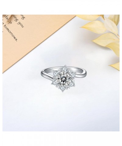 Moissanite Engagement Rings for Women 925 Sterling Silver Promise Ring Personalized Ring Free Engraving style 2 $81.40 Rings