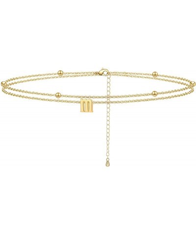 Initial Ankle Bracelets for Women Layered Letter Anklet for Women 14K Gold Plated M $9.34 Anklets