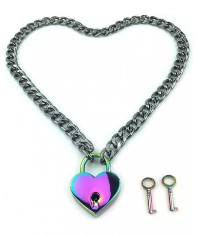 Padlock Necklace Chain Collar Choker with Two Keys and Box for Women,Girls and Men C $12.38 Necklaces