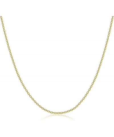 925 Sterling Silver Cable Chain for Women Men and Girls, 1mm 1.3mm 1.5mm 1.8mm Width 22 Inches 1.8MM-Width Gold $11.38 Necklaces