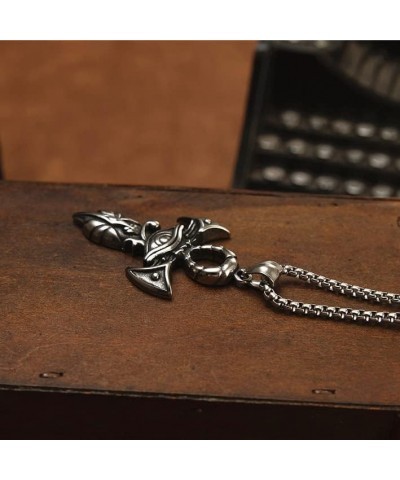 Men's Pendant Necklace for Men Boys with 23.6'' Stainless Steel Chain 095-Eye of Horus $7.55 Necklaces