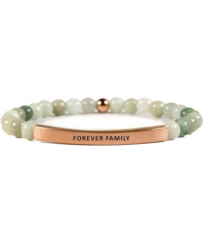 Love Collection Unisex Stretchable Bracelets (FOREVER FAMILY) Jade $14.38 Bracelets