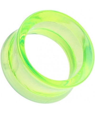 Basic Acrylic Double Flared Ear Gauge Tunnel Plug 9/16" (14mm), Green $11.20 Body Jewelry