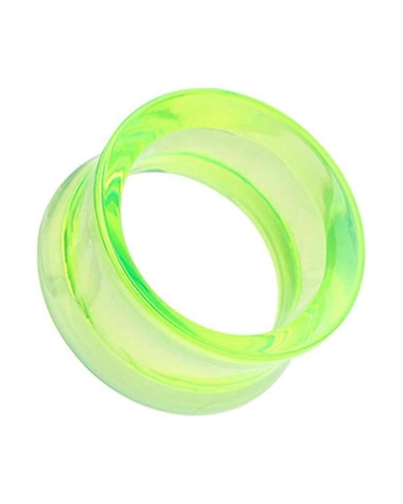 Basic Acrylic Double Flared Ear Gauge Tunnel Plug 9/16" (14mm), Green $11.20 Body Jewelry