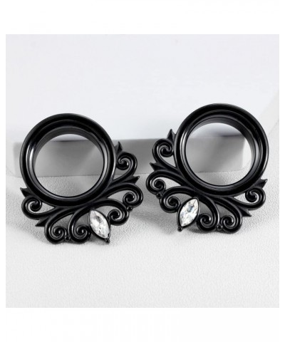 0g - 1"(8mm-25mm) Stainless Steel Heart Cool Snake Ear Piercing Ear Tunnels Gauges Plugs Stretcher Expander Body Jewelry 2PCS...