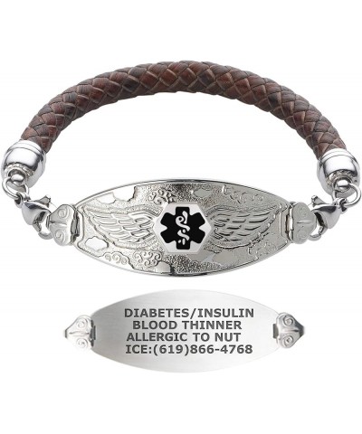 Custom Engraved Medical Alert Bracelets for Women, Stainless Steel Medical Bracelet, Medical ID Bracelet w/Free Engraving – A...