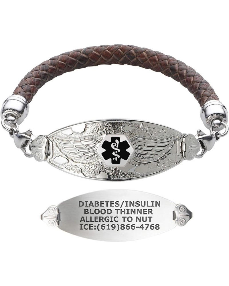 Custom Engraved Medical Alert Bracelets for Women, Stainless Steel Medical Bracelet, Medical ID Bracelet w/Free Engraving – A...