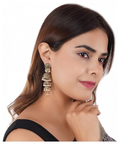 Bollywood Traditional Ethnic Pearl Jhumka Jhumki Indian Earrings for Women and Girls Style1 $8.47 Earrings