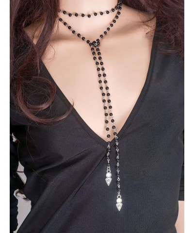 Long Black Beaded Necklace Beads Jewelry 11061456 $8.69 Necklaces