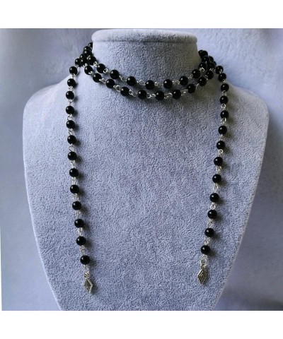 Long Black Beaded Necklace Beads Jewelry 11061456 $8.69 Necklaces