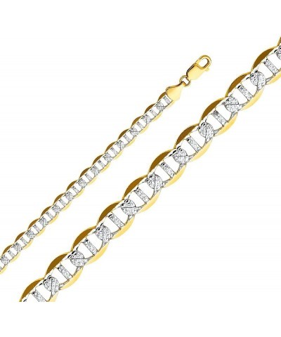 14K Solid Gold Flat Mariner Chains (Select Options) 24 Inches White And Yellow Gold $517.50 Necklaces