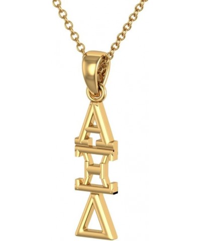 Alpha Xi Delta Vetical Yellow Gold Plated Sterling Silver with 18" Chain $14.00 Necklaces