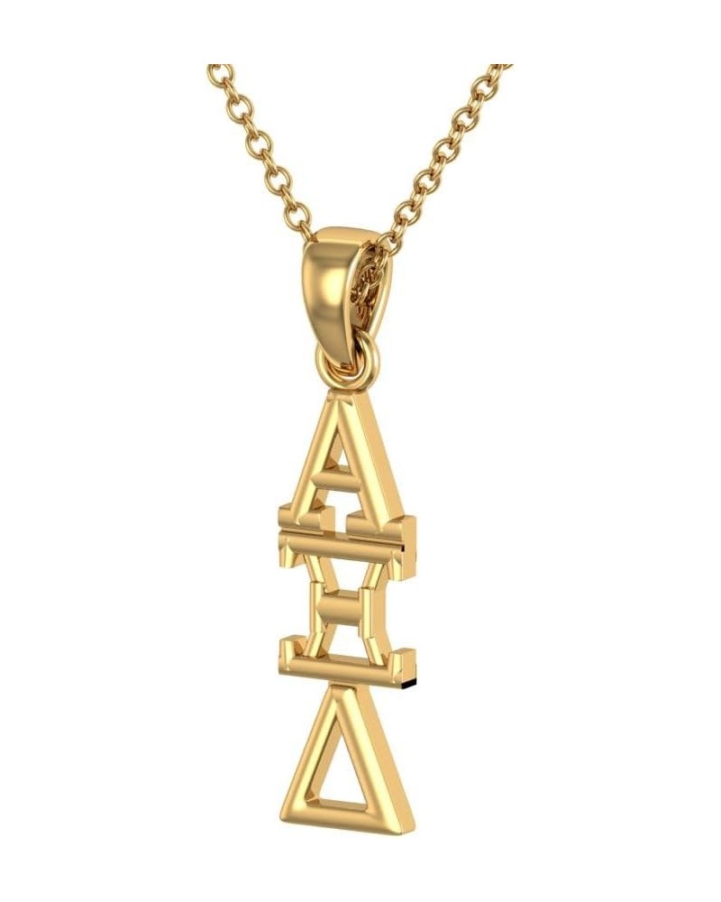 Alpha Xi Delta Vetical Yellow Gold Plated Sterling Silver with 18" Chain $14.00 Necklaces